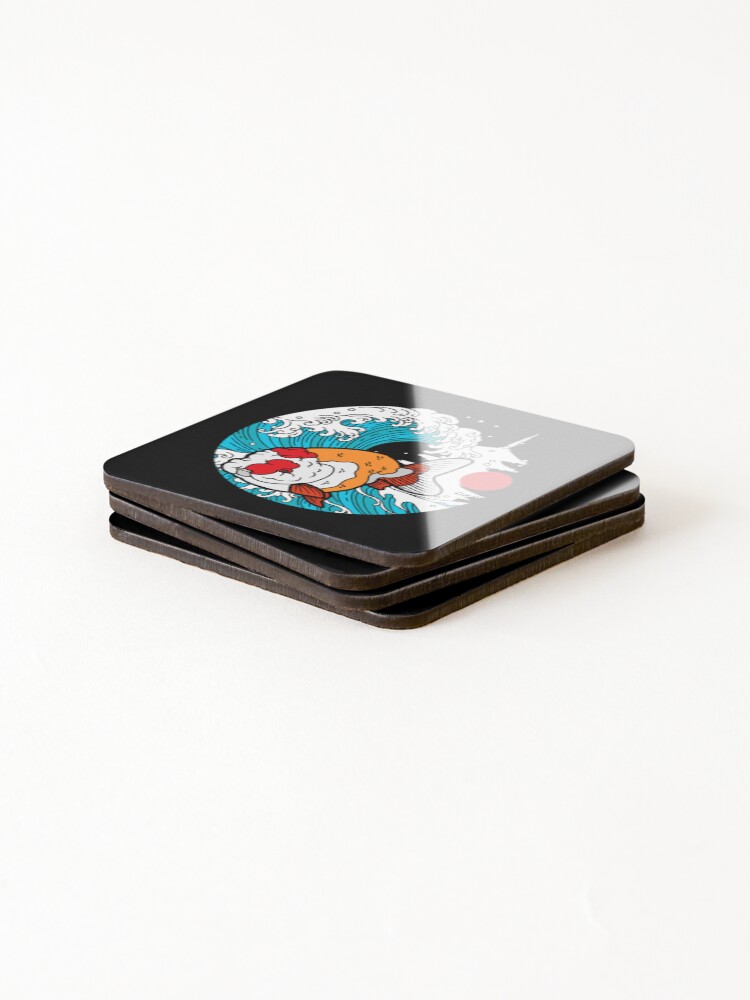 Thumbnail 4 of 5, Coasters (Set of 4), Cute Ranchu Fish designed and sold by aussieexplore.