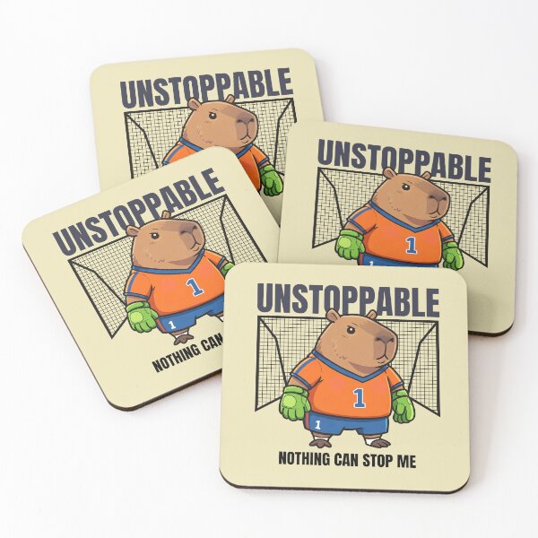 Item preview, Unstoppable - Nothing Can Stop Me - Goalkeeper Capybara designed and sold by The magic  Yellow bus.