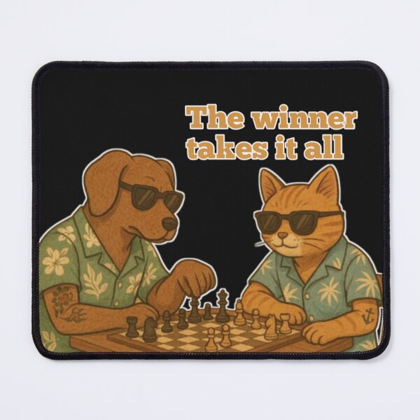 Item preview, "Checkmate Buddies: Dog vs Cat Chess Duel" designed and sold by Wearablestore.