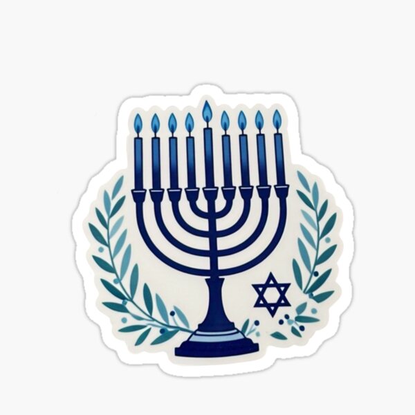 Item preview, Hanukkah Menorah Sticker designed and sold by Terra Groblewsky.