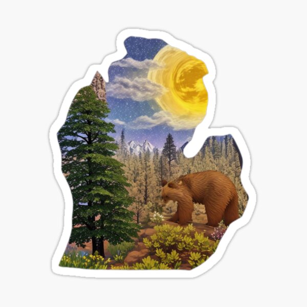 Momma Bear Bella Lives in the Forest. Sticker