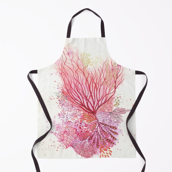 Aperçu de l'œuvre Pink Reef - Aquarelle abstraite intuitive inspirée des récifs coralliens créée et vendue par klbailey.