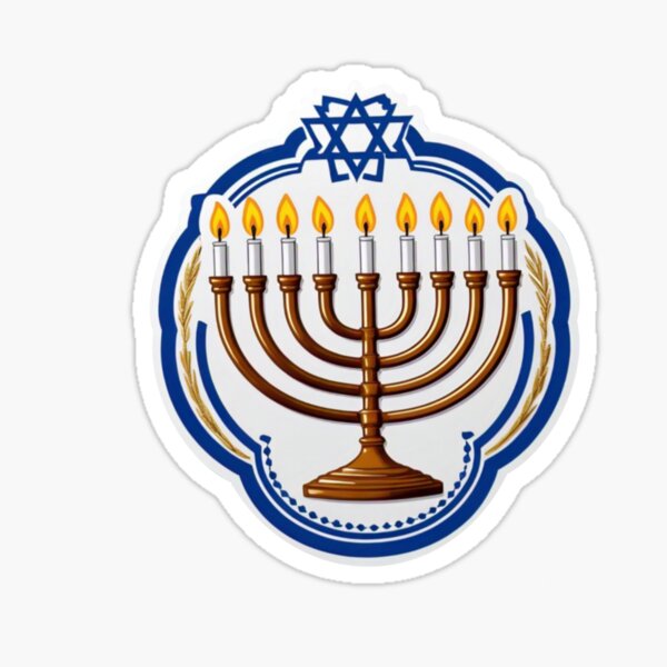 Item preview, Hanukkah Menorah Sticker designed and sold by Terra Groblewsky.