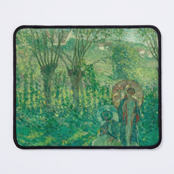 Item preview, En Promenade, 1908. Frederick Carl Frieseke (American, 1874-1939). Oil on canvas designed and sold by The Nouveau Chateau.