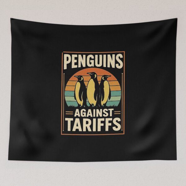 Item preview, Penguins Against Tariffs Funny Penguins Anti Tariffs Vintage designed and sold by love3617.