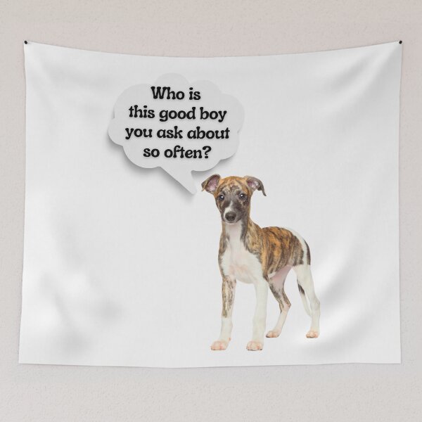 Item preview, Whippet Good Boy – Playful Dog Thought Bubble Design designed and sold by Fredster1966.