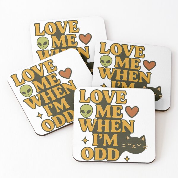 Item preview, Love Me When I'm Odd designed and sold by Happily Lover.