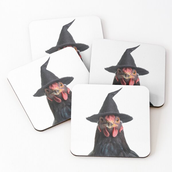 Item preview, Australorp Chicken Wearing Halloween Witch Hat designed and sold by LazyOwlStore.