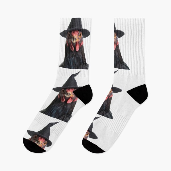 Item preview, Australorp Chicken Wearing Halloween Witch Hat designed and sold by LazyOwlStore.