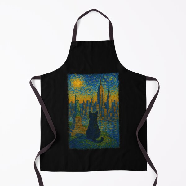 Item preview, Black cat in new york city skyline designed and sold by dudelinart.