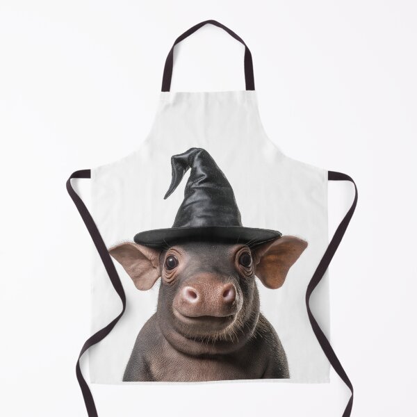 Item preview, Baby Babirusa Wearing Halloween Witch Hat designed and sold by LazyOwlStore.