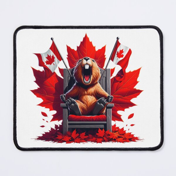 Item preview, Howling Beaver Canadian Royal Beaver – Maple Leaf Icon designed and sold by latelierdechris.