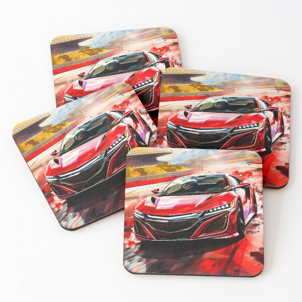 Item preview, Red Supercar Racing Through Vibrant Track Artwork designed and sold by RevUpDesign.
