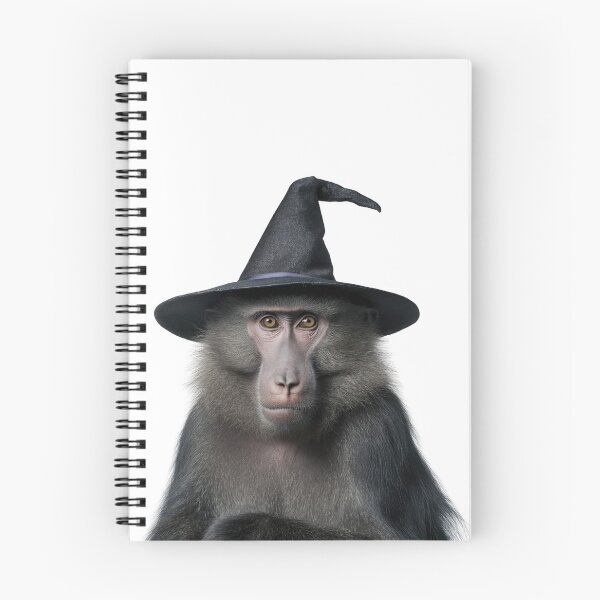 Item preview, Baboon Wearing Halloween Witch Hat designed and sold by LazyOwlStore.