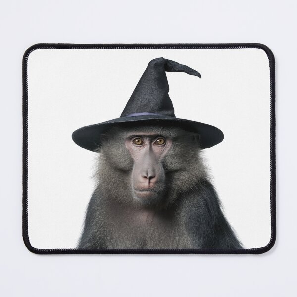 Item preview, Baboon Wearing Halloween Witch Hat designed and sold by LazyOwlStore.