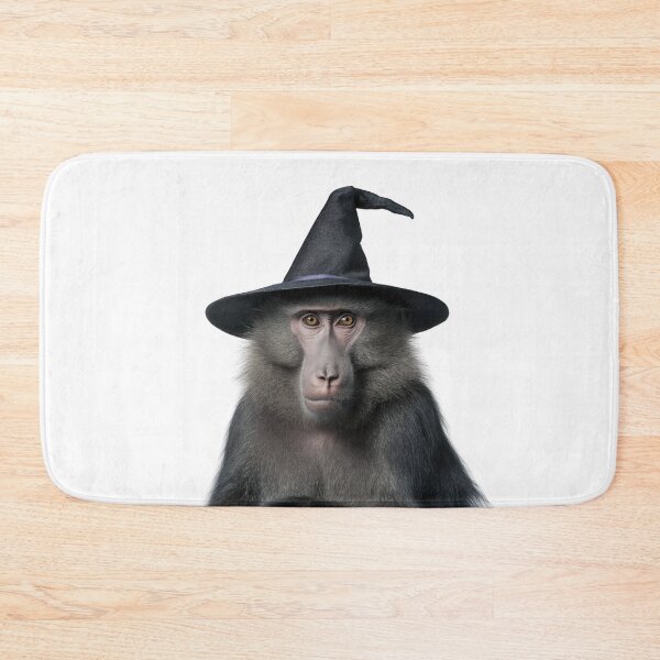 Item preview, Baboon Wearing Halloween Witch Hat designed and sold by LazyOwlStore.