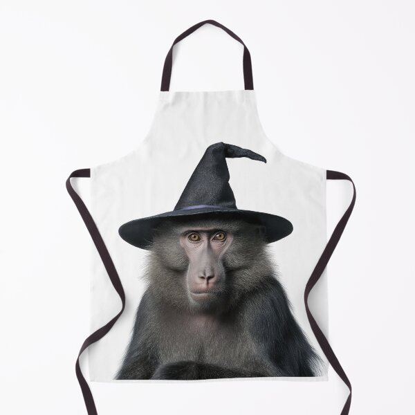 Item preview, Baboon Wearing Halloween Witch Hat designed and sold by LazyOwlStore.