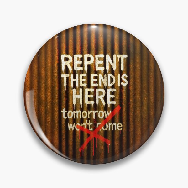 Item preview, Repent the End Is Here – Survival Graffiti Wall Art designed and sold by Michael van der Hoorn.