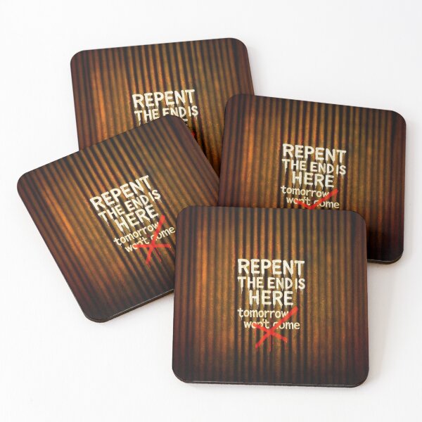 Item preview, Repent the End Is Here – Survival Graffiti Wall Art designed and sold by Michael van der Hoorn.