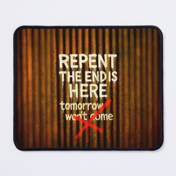 Item preview, Repent the End Is Here – Survival Graffiti Wall Art designed and sold by Michael van der Hoorn.