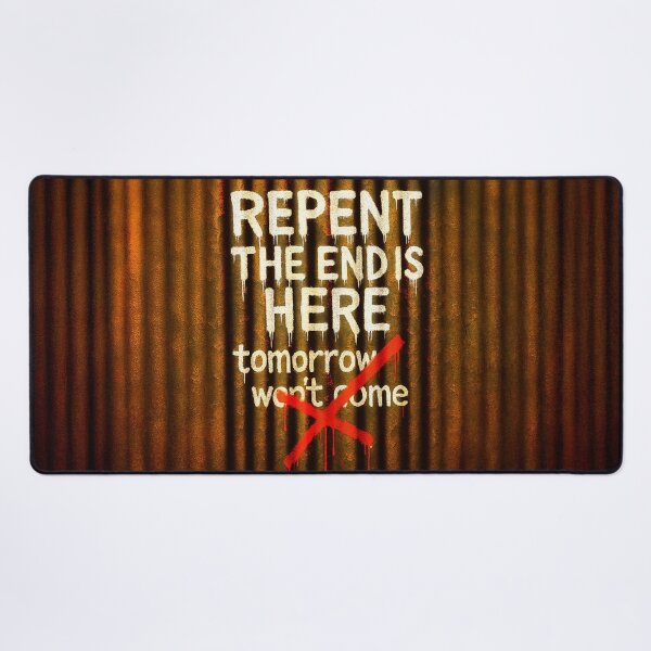 Item preview, Repent the End Is Here – Survival Graffiti Wall Art designed and sold by Michael van der Hoorn.