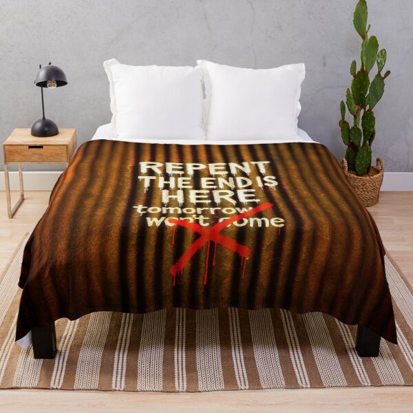 Item preview, Repent the End Is Here – Survival Graffiti Wall Art designed and sold by Michael van der Hoorn.