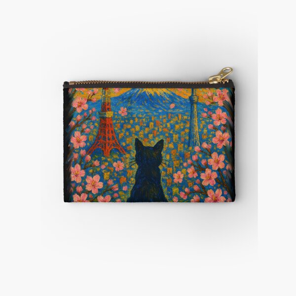 Item preview, Black cat in Tokyo, Japan | City Scene designed and sold by dudelinart.