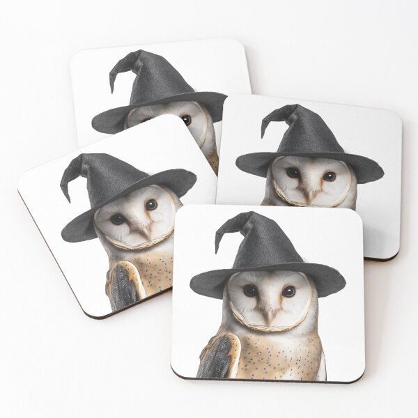 Item preview, Barn Owl Wearing Halloween Witch Hat designed and sold by LazyOwlStore.