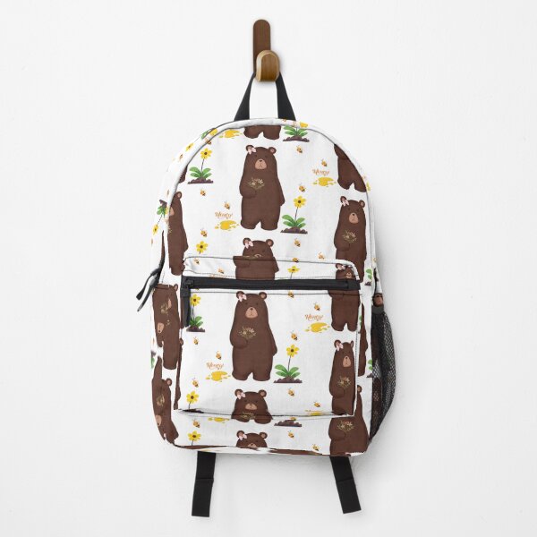 Item preview, A cute cartoon brown bear with flowers and bees designed and sold by LaUnArt.