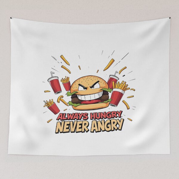 Item preview, Always Hungry Hamburger – Illustrated Gourmet Generosity designed and sold by latelierdechris.