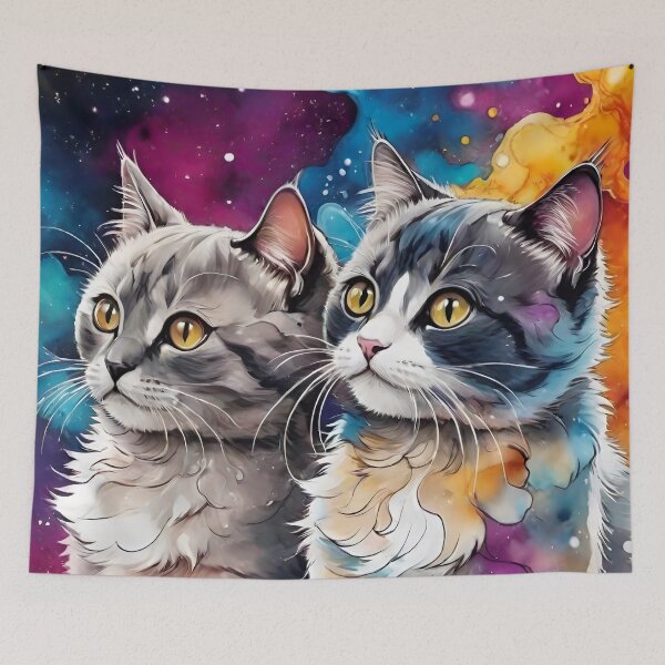 Item preview, Artistic Space Cats designed and sold by SolaoLab.