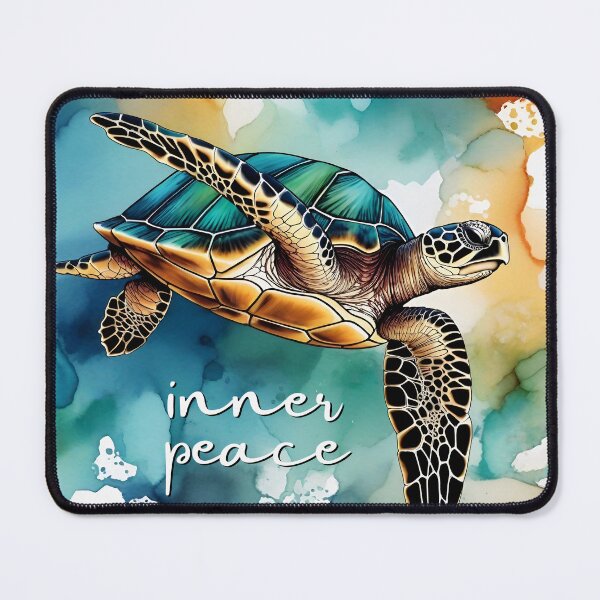 Item preview, Beneath the waves - watercolor Turtle - inner peace designed and sold by SolaoLab.