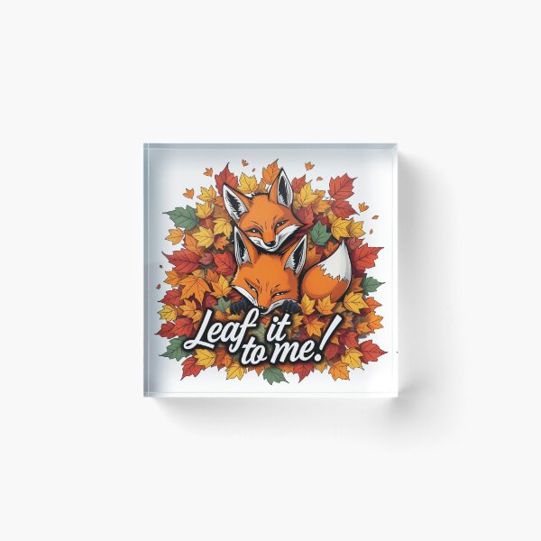 Item preview, Mischievous Fox Duo – Autumnal Leaf Charm designed and sold by latelierdechris.