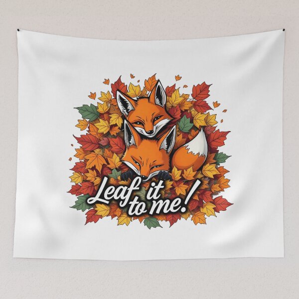 Item preview, Mischievous Fox Duo – Autumnal Leaf Charm designed and sold by latelierdechris.