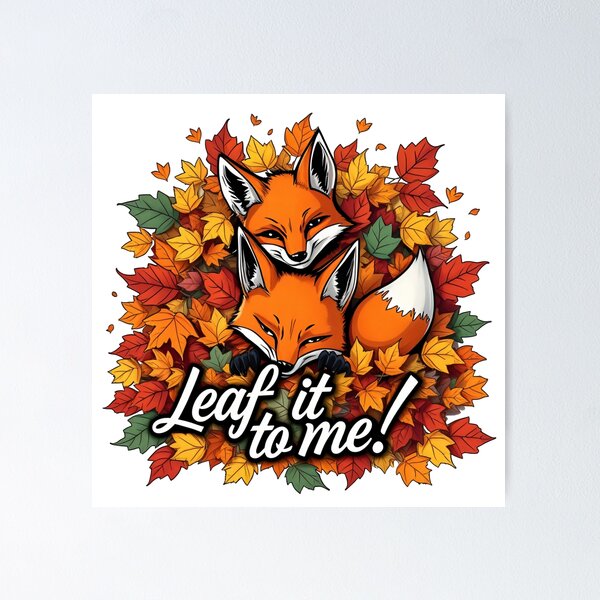 Item preview, Mischievous Fox Duo – Autumnal Leaf Charm designed and sold by latelierdechris.