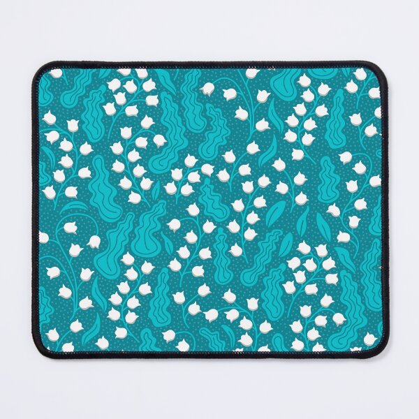 Item preview, Strong aqua-blue lily of the valley flowers for bold, fresh rooms designed and sold by colorofmagic.