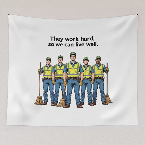 Item preview, Committed Workers – Cleanliness at the Heart of Our Communities designed and sold by latelierdechris.