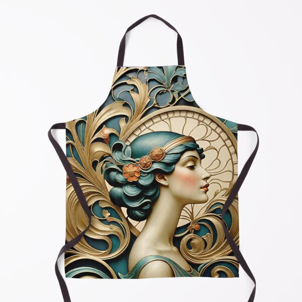 Item preview, Woman portrait in blue and gold dreamy and romantic designed and sold by IHImage.