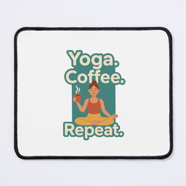 Item preview, Yoga. Coffee. Repeat. | Minimalist Wellness Lover Flat Design designed and sold by DJCApparel.