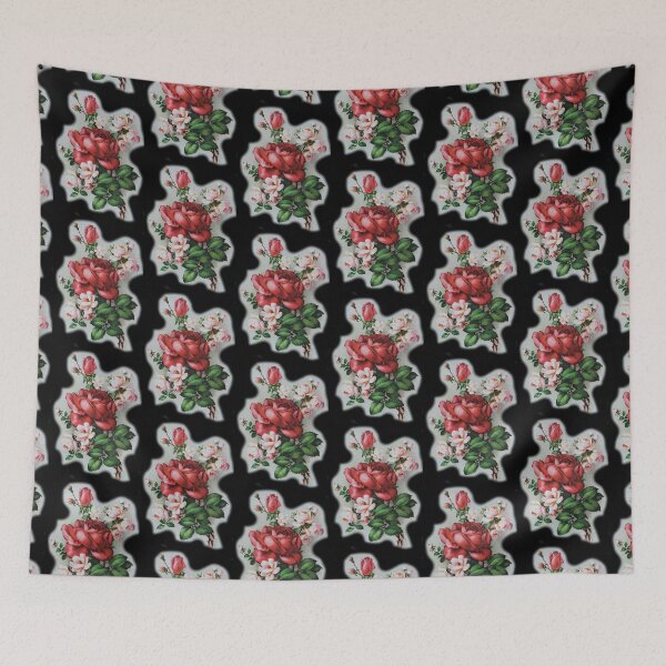 Item preview, Art by Mike Watercolor Drawing Botany Flowers Blossom Nature Red Rose designed and sold by allartbymike.
