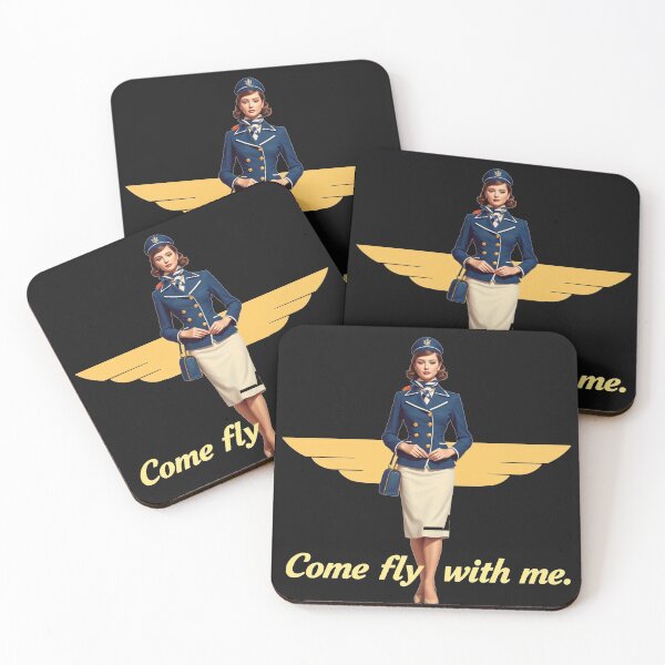 Item preview, Scandinavian stewardess Airline nostalgia – retro travel and vintage elegance designed and sold by latelierdechris.