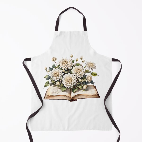 Item preview, White Dahlia Flowers growing from book designed and sold by SolaoLab.