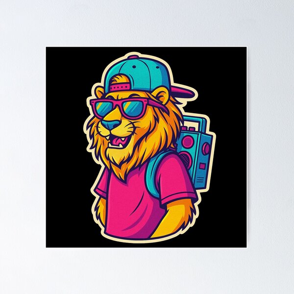 Item preview, Cool Lion Retro Vibes designed and sold by M-ormin.