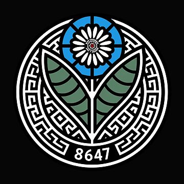 Vorschaubild zum Design 8647 Subtiles Anti-Trump Anti-MAGA 86 47 Blaues Blumenmuster - Eye Voodoo von eyevoodoo