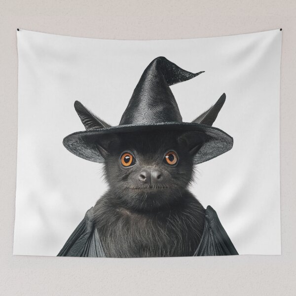 Item preview, Bat Wearing Halloween Witch Hat designed and sold by LazyOwlStore.
