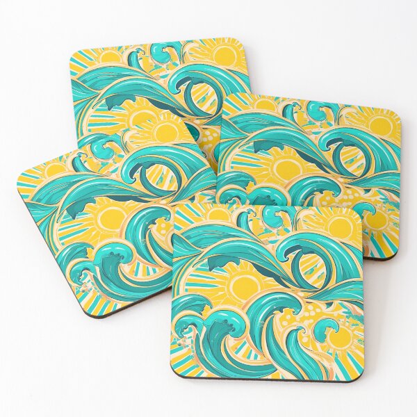 Item preview, Retro Wave & Sunburst Vibes - Summer Ocean Art designed and sold by ErSaSolutions.