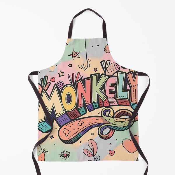 Item preview, Colorful Doodle Typography - MONKELY Word Art designed and sold by Priyanshu-kaii.