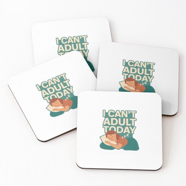 Item preview, I Can’t Adult Today | Funny Lazy Day Mood Flat Cartoon Design designed and sold by DJCApparel.