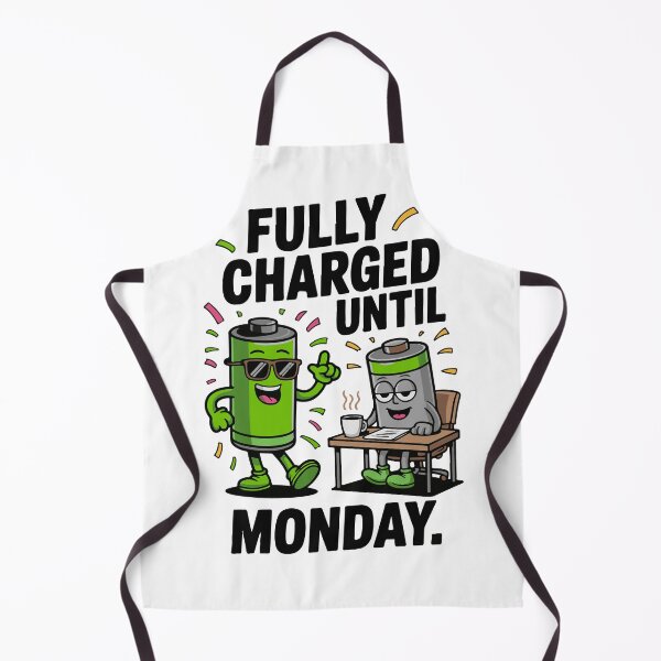 Item preview, Fully Charged Until Monday - Funny Battery Mood designed and sold by Lamarcy.