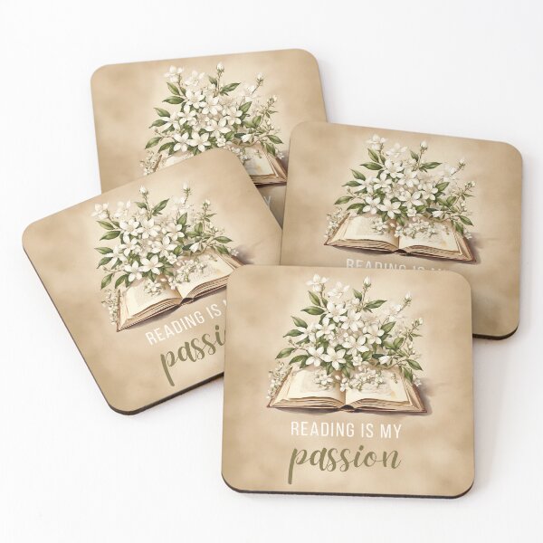 Item preview, Reading is my Passion - Jasmine flowers growing from book designed and sold by SolaoLab.
